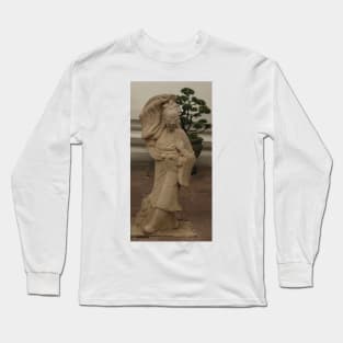 Stone sculptures from an Asian woman at Wat Pho Buddha temple. 3 Long Sleeve T-Shirt